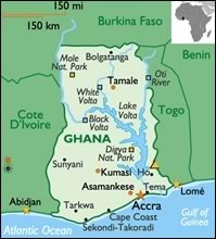 Map of Accra, Ghana